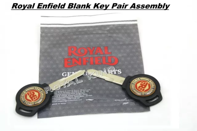 Royal Enfield "Conjunto de par de llaves en blanco" para Old Classic 350,...