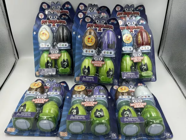 Pet Simulator X Mystery Figure Hanger Bundle of 4 Packs - with Possible DLC  Code Included.