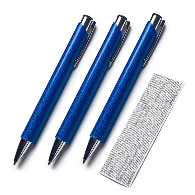 3 x FORBIDDEN PEN® Spicker Kuli Stift Schummel Kugelschreiber Spickzettel SET