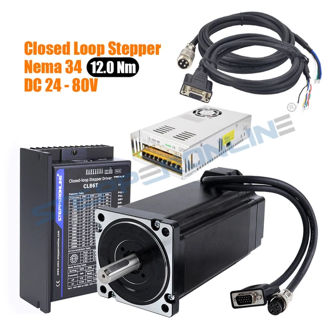 STEPPERONLINE CL86T Nema34 Closed Loop Stepper Motor Driver – 0~8.2A, 24-80VDC, Servo Type