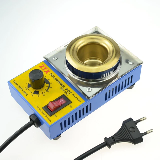 1pcs EU Plug Temperature Controlled Soldering Pot Melting Tin Pot Tin Cans