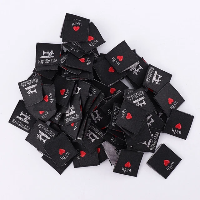100 piezas etiqueta de ropa etiquetas marca personalizada logotipo