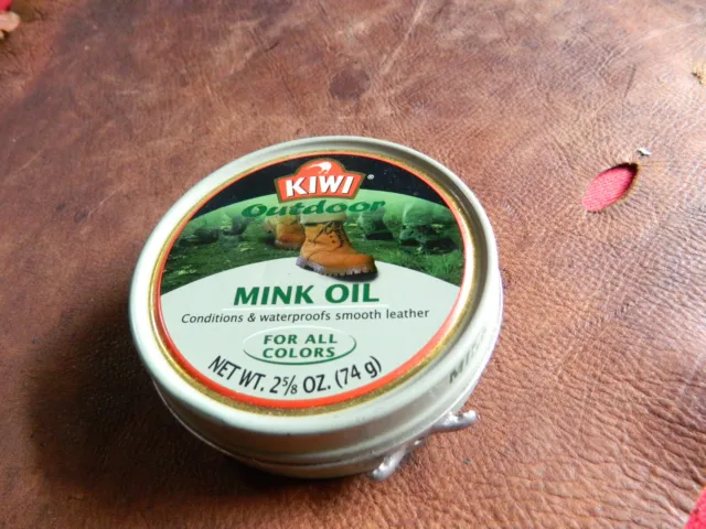 Vintage Kiwi Mink Oil Empty Can-2 5/8 Ounce