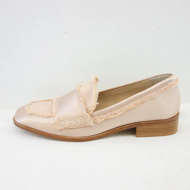 Ras Chaussures Femmes Mocassins Basse Rose Couleur Chair Satin Cuir 36 Np 159