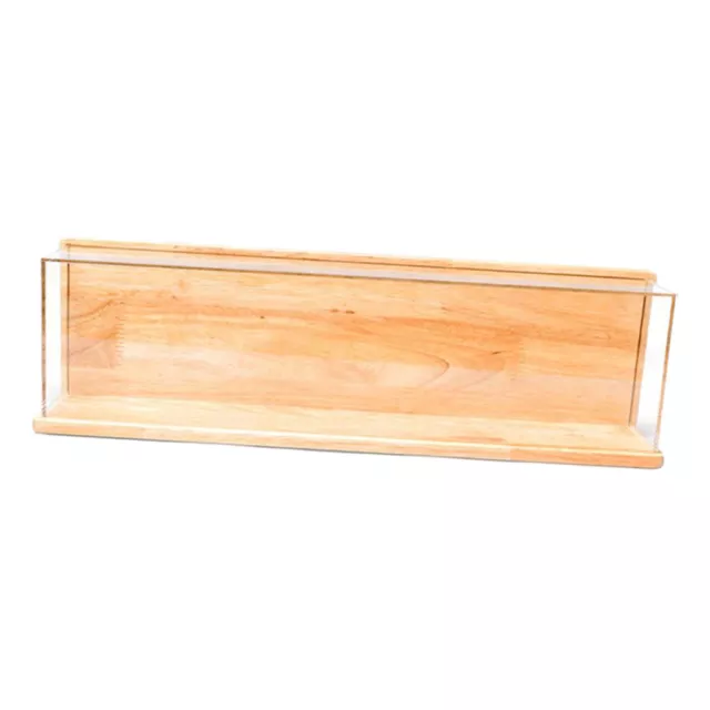 Clear Acrylic Showcase with Wood Back Base Figures Model Toy Display Case