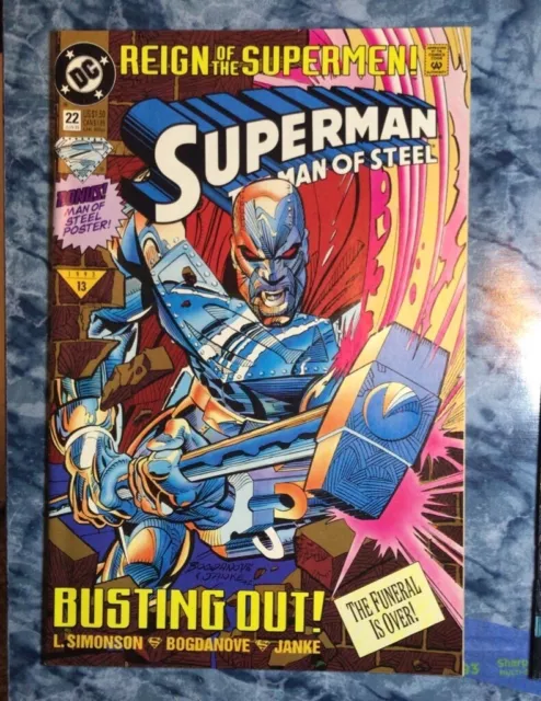 SUPERMAN, THE MAN OF STEEL 22, JUNE 1993 REIGN OF THE SUPERMEN! Story DC Comics
