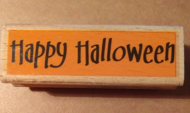 HAPPY HALLOWEEN - Studio G Wood Mounted Rubber Stamp