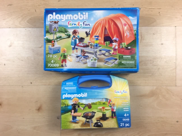 PLAYMOBIL 70089 FAMILY Fun Tent with Camping And bbq 5649 EUR 45,82 ...