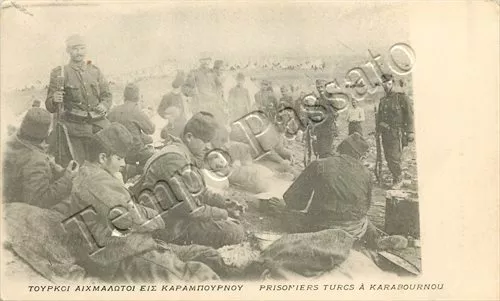 Guerra greco turca - Prigionieri turchi a Karabournaki