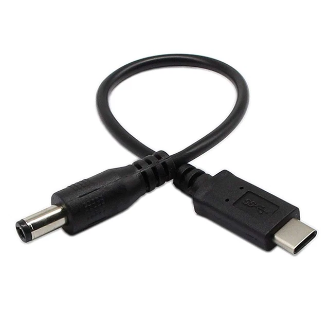 HUNSOOL 2PCS 12V/3A USB C Female To DC 5.5x2.1mm PD Trigger Male