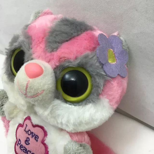 Love & Peace Sugar Glider Big Eyes Sound Pink Gray YooHoo & Friends Plush 5" Toy 3