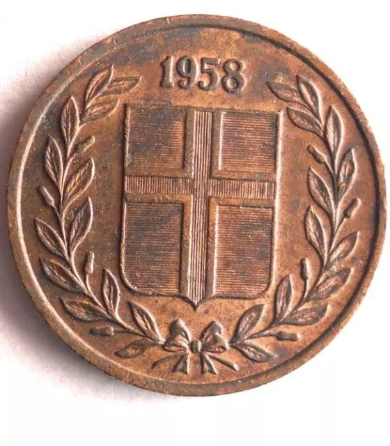 1958 Iceland EYRIR - Excellent Coin Iceland Bin ZZZ