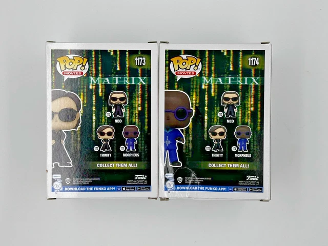 FUNKO POP! MOVIES: The Matrix - MORPHES #1174 & TRINITY #1173 MINT $38. ...
