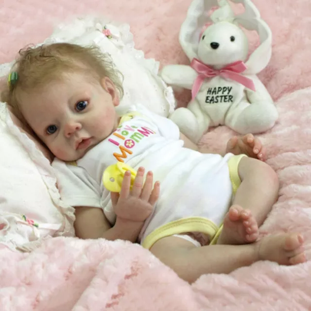 22'' Handmade Lifelike Newborn Silicone Vinyl Reborn Baby Doll Full Body Gifts
