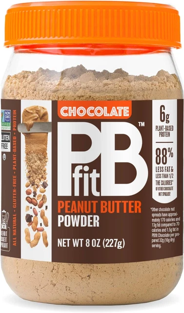 CHOCOLATE PEANUT BUTTER Powder 225g - 88% Less Fat, 5g of Protein ...