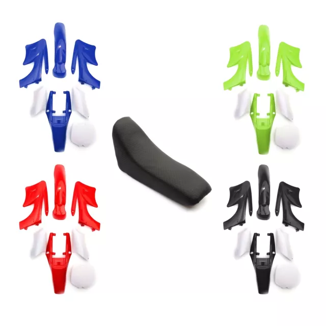 Mini Moto Dirtbike Plastic & Seat Set Minimoto Pocket Dirt Bike Fairings 47 49cc