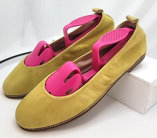 Botkier New York Mason Womens Size 6.5 Yellow Suede Leather Ballet Flats Shoes