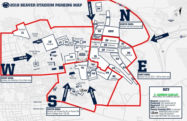 11/18 Penn State Vs. Rutgers Parking Pass Lot 31 Reserved Space