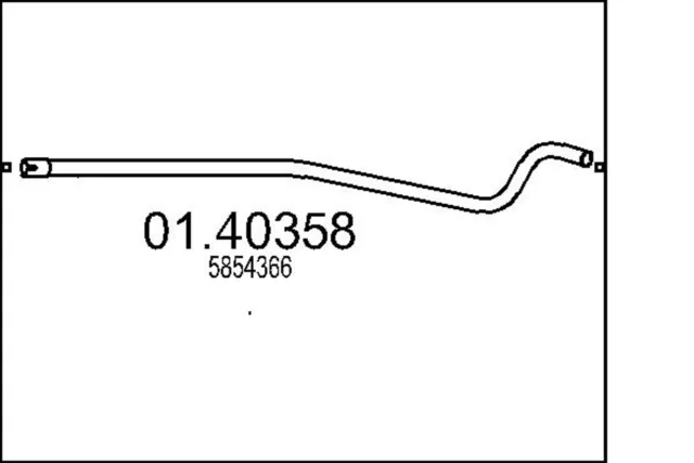 Abgasrohr MTS 01.40358 für ASTRA OPEL Mittelschalldämpfer Caravan A04 FAMILY L70