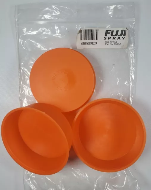 3x Fuji Spray Cap For Cup Spray Gun Replacement Plastic Cup Lid Part 9903-3