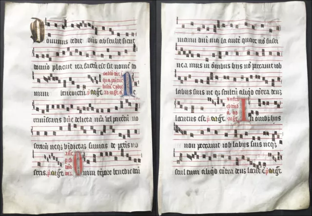 Antiphonar Antiphonary Parchment Vellum Handwriting Manuscript 15th Century/158