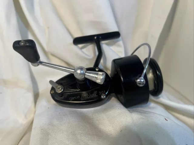 VINTAGE GARCIA MITCHELL 301 Bass Trout Spinning Reel $10.00 - PicClick