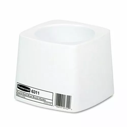 Rubbermaid® Holder for Toilet Bowl Brush, White Plastic (RCP631100WE)