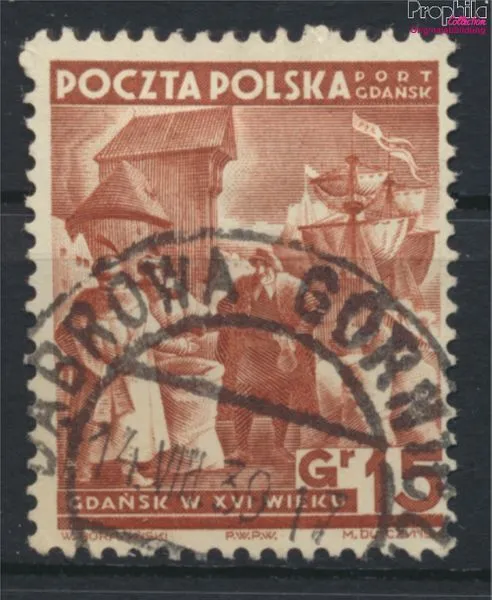 Briefmarken Polnische Post Danzig 1938 Mi 35 gestempelt (9975604