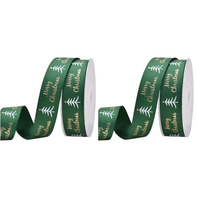 2x Weihnachten Geschenk Bögen Bänder Carft Band Stoff Band Satin