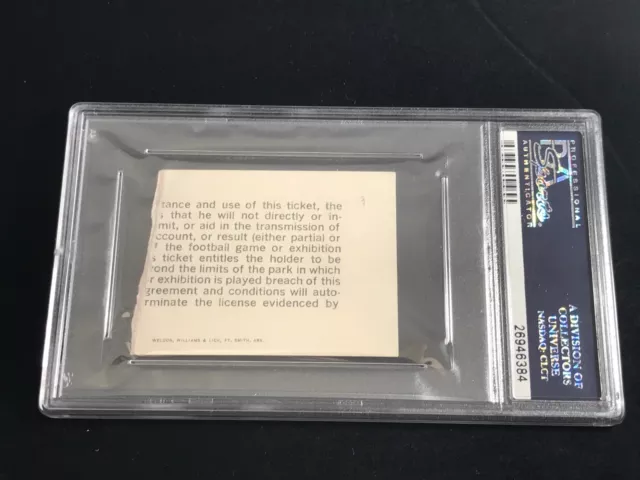 1959 NFL Championship Game Colts Ticket Signed Lenny Moore PSA 10  HIGHEST GRADE 2