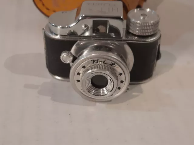 Vintage HIT Miniature Film Camera (SILVER) - Made In Japan With Leather Case