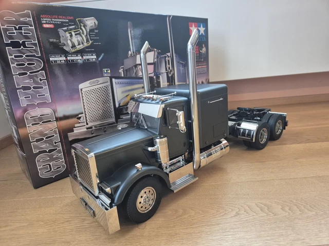 Paraurti Posteriore In Metallo Per Auto RC 1/14 - Ricambio Per Tamiya - Colore Nero