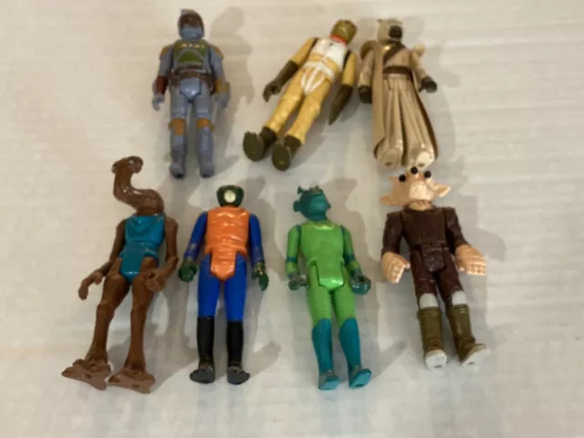 Vintage Star Wars Menge 7 Figuren Boba Fett Bossk Hamerhead Kenner