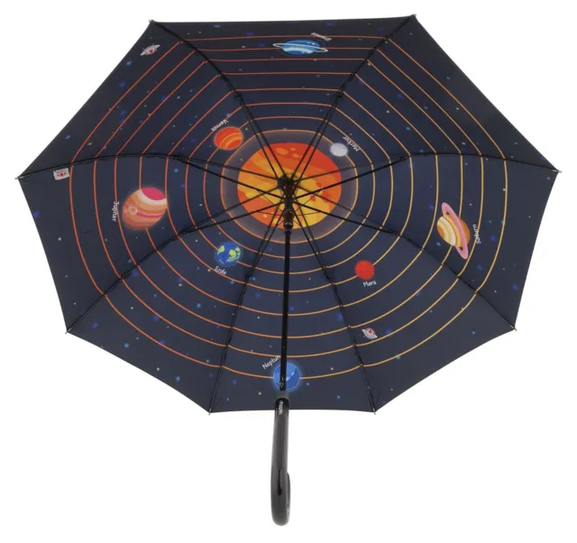 doppler Modern.Art Long Automatic Regenschirm Galaxy schwarz dunkelblau