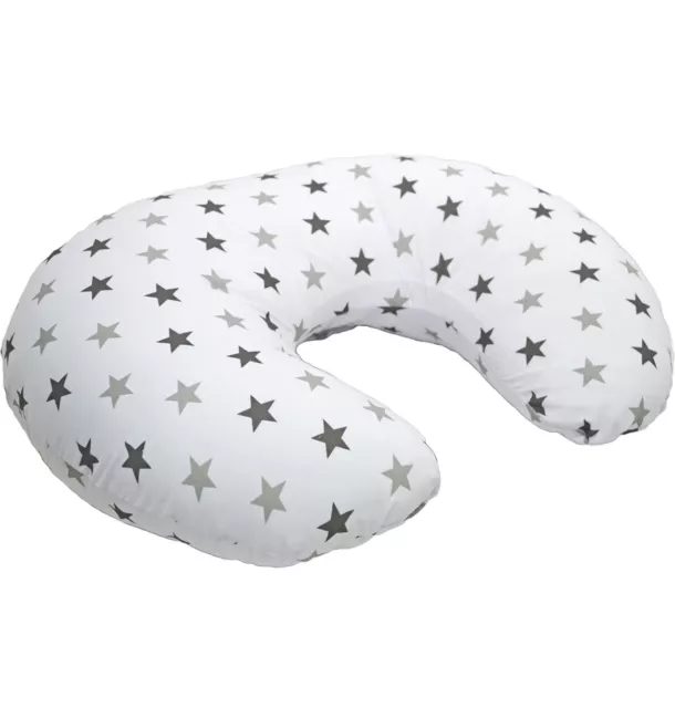 Cuddles Collection CCU11024 Twinkle Star Nursing Pillow - Silver