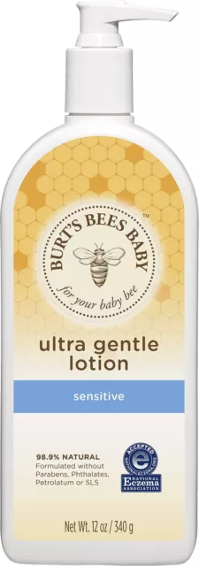 Baby Ultra Gentle Lotion - Aloe by Burts Bees for Kids - 12 oz Body Lotion