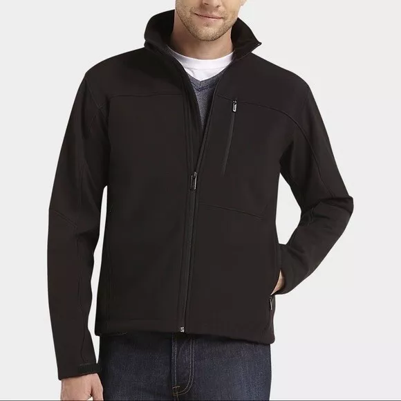 TUMI MEN S STRETCH Soft Shell Jacket Black w Grey Size Medium