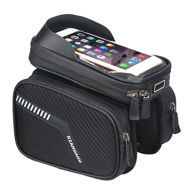 Bicycle Saddle Bags Front Top Tube Waterproof Mobile Phone Holder Case Pouches
