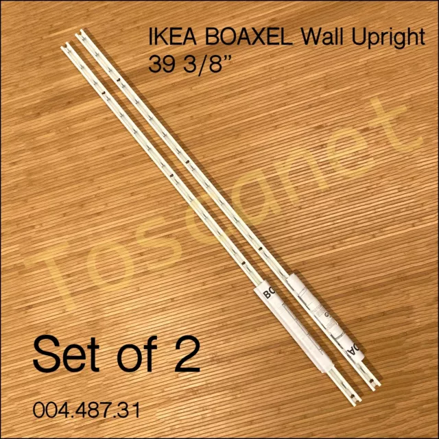 ( Set of 2 ) IKEA BOAXEL Wall Upright Size 39 3/8", White, 004.487.31, Brand NEW
