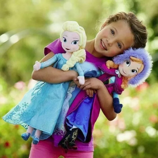 2Pcs Disney Frozen Elsa&anna Princess Stuffed Plush Doll Christmas Toy Gifts