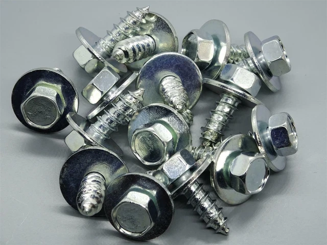 20x Underrun Protection Screws For BMW, Opel, Ford, VW – 6.3x19mm With Washer, Zinc Plated