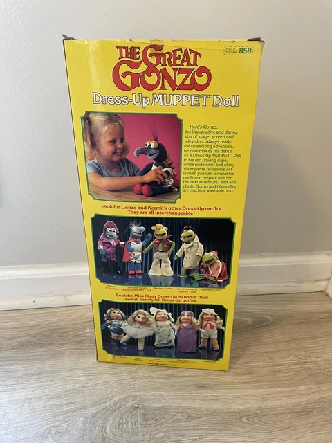 Vintage 1982 The Great Gonzo Fisher Price Dress Up Muppet Dolls Jim Henson box 4