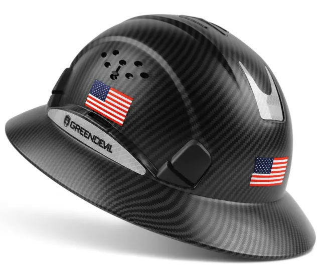 Full Brim Hard Hat Vented Construction Safety Helmet OSHA Approve