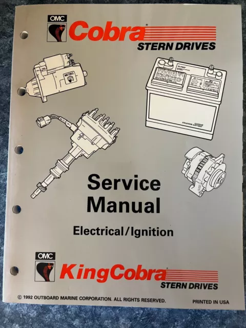 19983 JV Electrical/Ignition Srv Man OMC Cobra/King Cobra Stern Drive P/N 508292