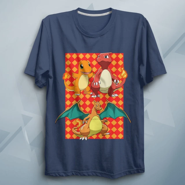T-Shirt PKMN Fire Top Anime Shirt Regalo di Natale Compleanno Anime Regalo