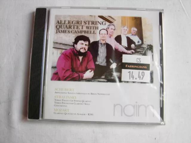 The Allegri String Quartet with James Campbell Schubert Stravinsky Mozart Naim24