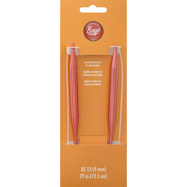 Boye Circular Aluminum Knitting Needles 29"-Size 13/9mm 7350013