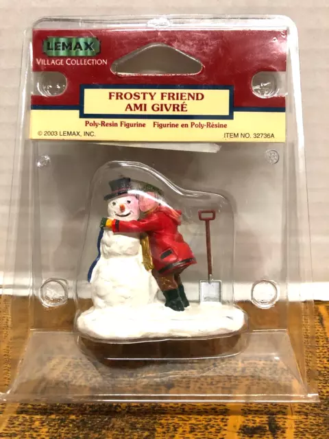 Vintage LEMAX Village Christmas Figure "Frosty Friend" 32736 New & Free Shipping