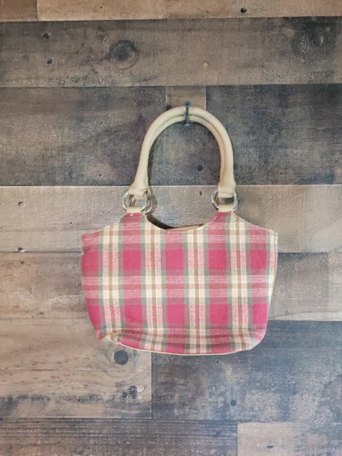 Longaberger Purse Handbag Homestead Orchard Park Plaid Small Pocketbook Autumn 2