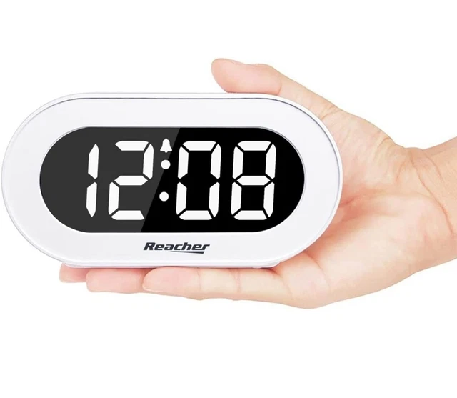 REACHER SMALL LED Digital Alarm Clock with Snooze, Simple to Operate